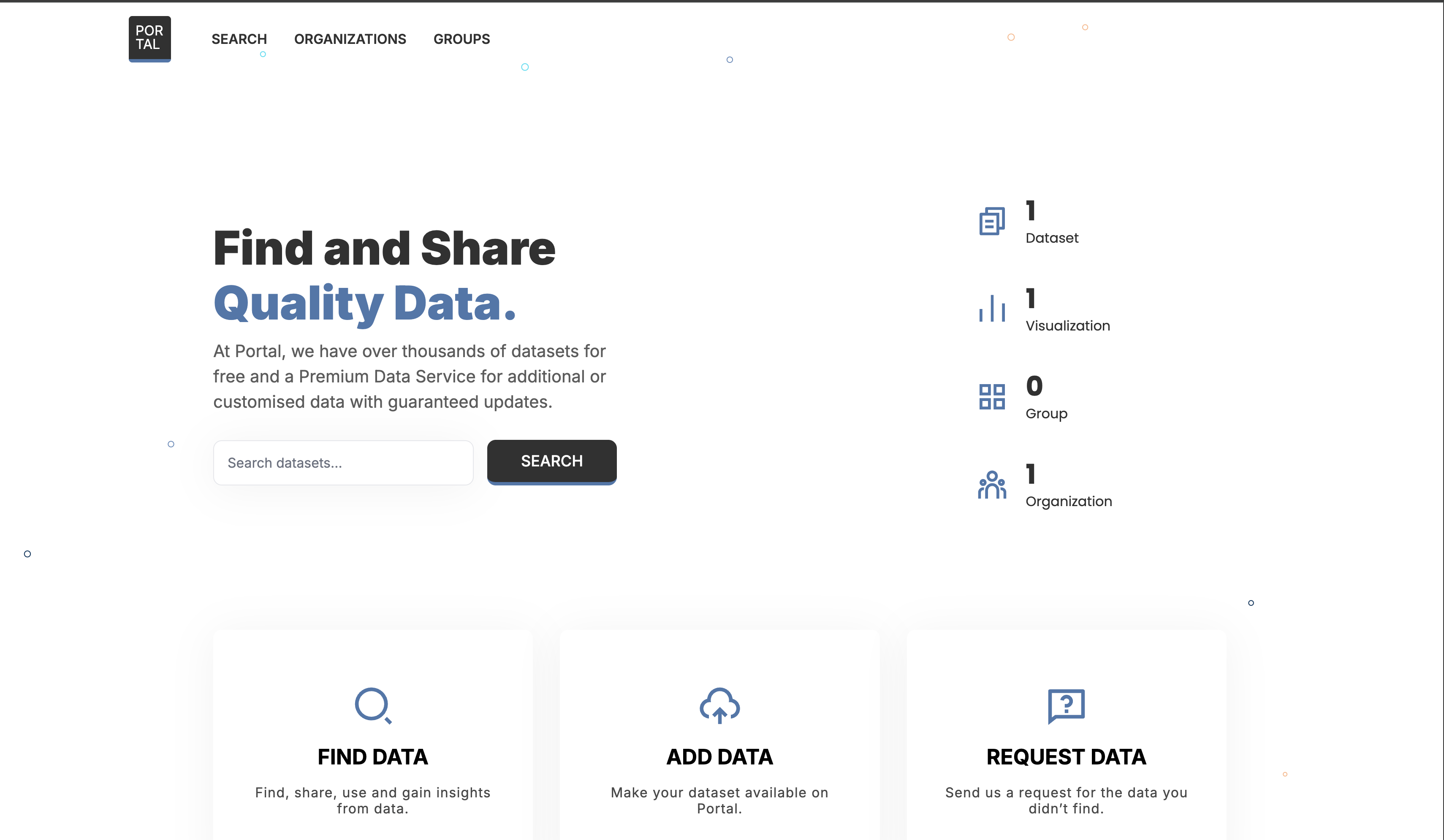 placeholder: example public portal homepage